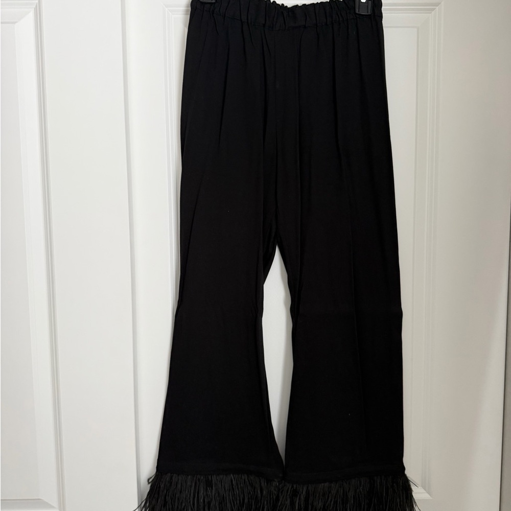 Sleeper Black Feather Trim Pajama Set - image 3